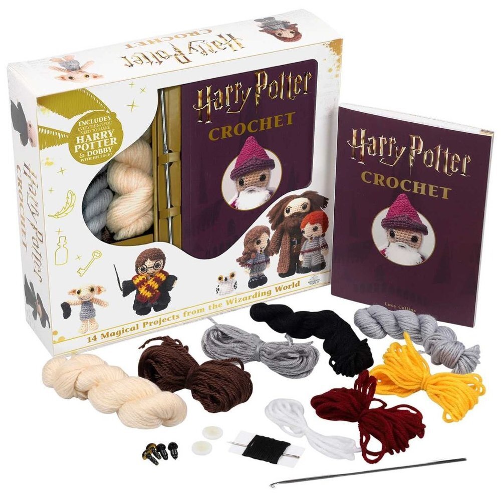 WB Wizarding World Harry Potter Crochet Kit Dobby Yarn 14 Projects Book Gift NEW